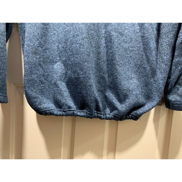 Eddie Bauer XXL 1/4 Zip Cinched Waist Fleece Pull-over Jacket Heathered Blue - Picture 7 of 12